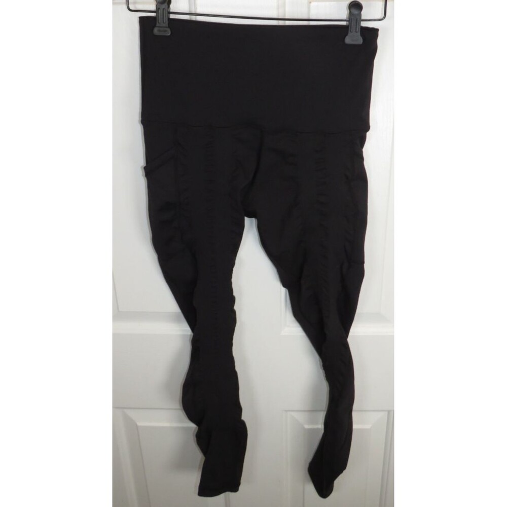 Sweetflexx High Rise Resistance Leggings Black 7/8 Length Size 6 - 26" Inseam